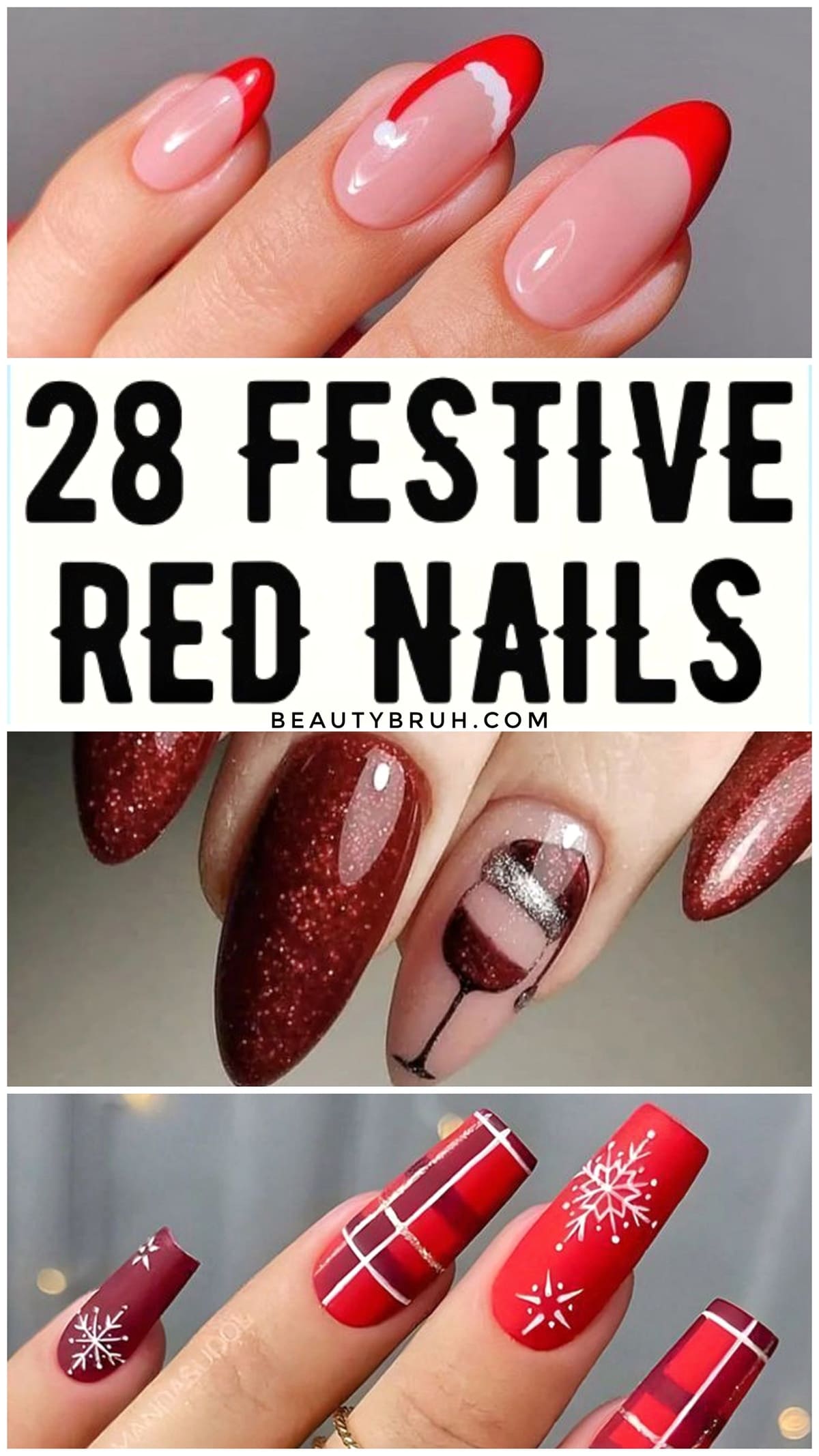 Red Christmas Nail Ideas 2024