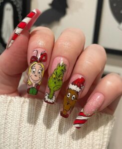 21 Trendy Classy Christmas Nails Inspo 2024   Christmas Nails Ideas 3 245x300 