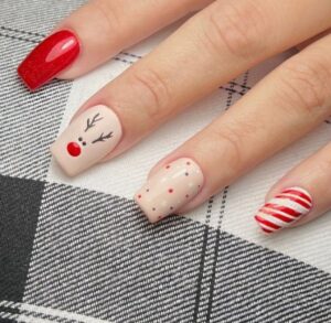 21 Trendy Classy Christmas Nails Inspo 2024   Christmas Nails Ideas 300x293 