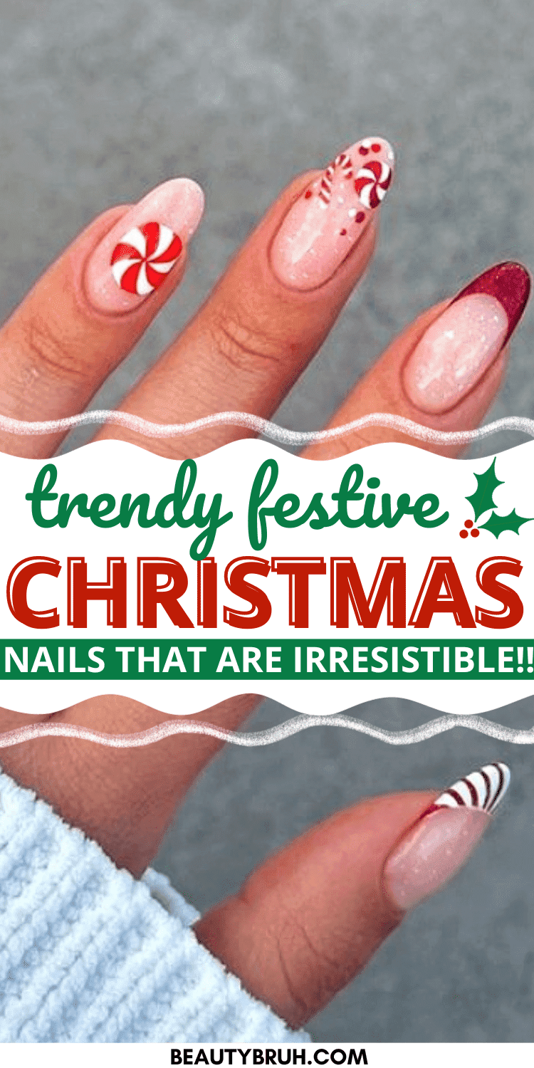 Red Festive Christmas Nails