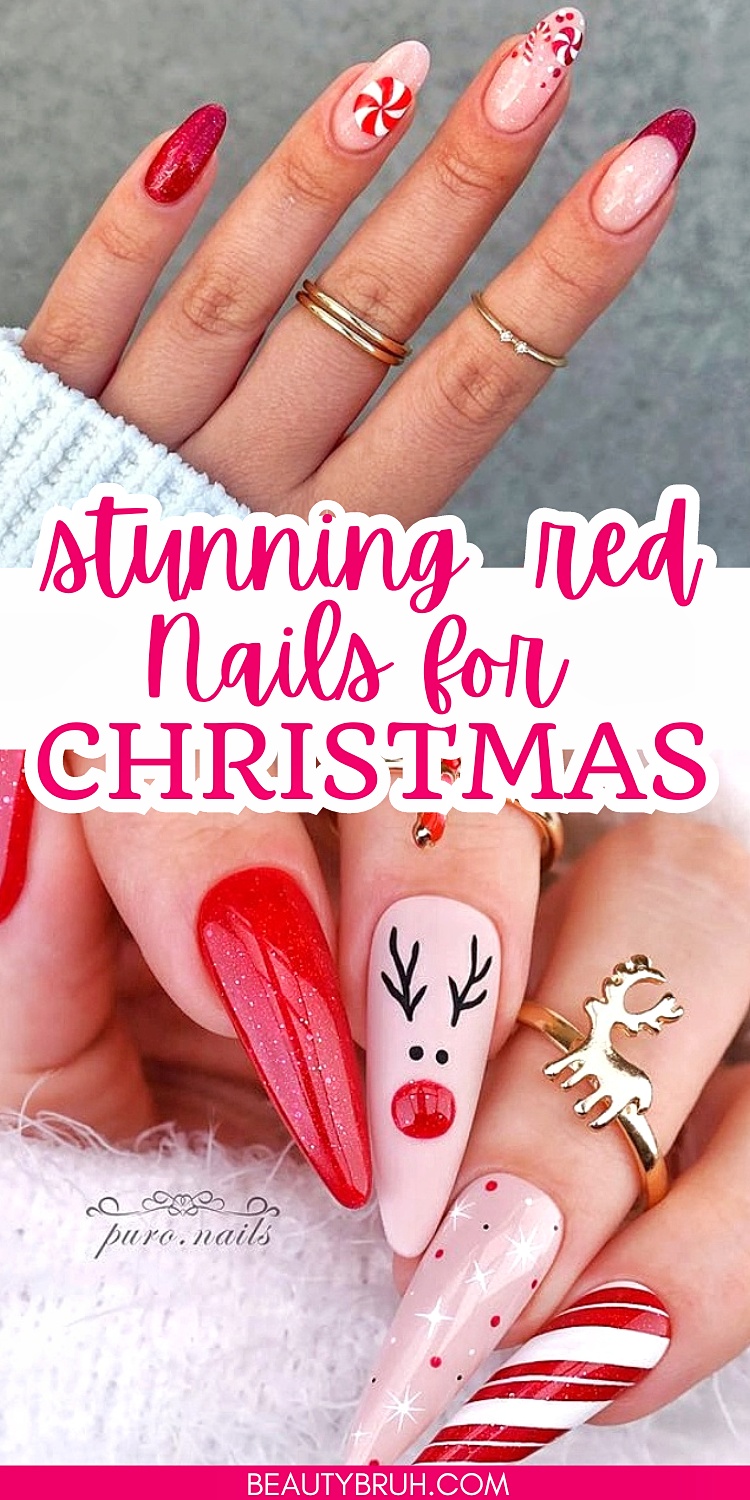 Merry Red Christmas Nails(1)