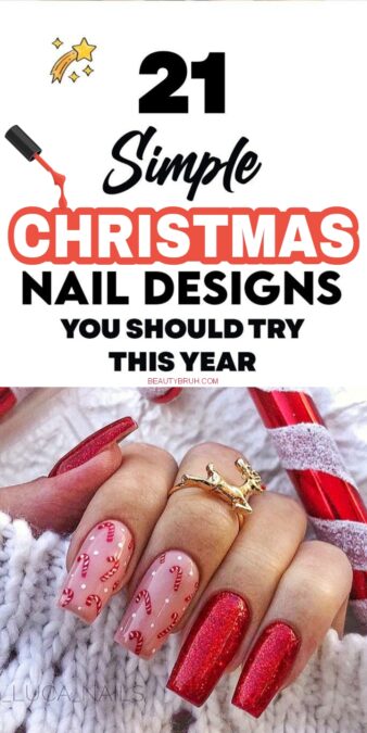 Simple Christmas Nail Design Inspiration