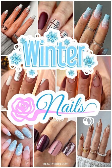 Winter nails - 37 ideas