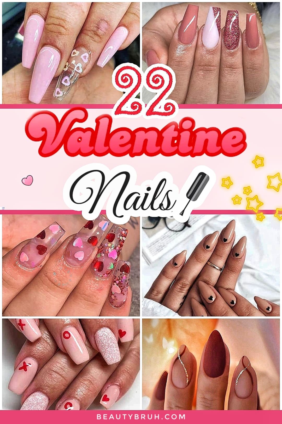 easy simple valentines day nails