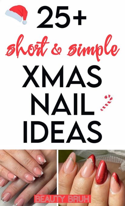 short simple Christmas Nail Design Ideas
