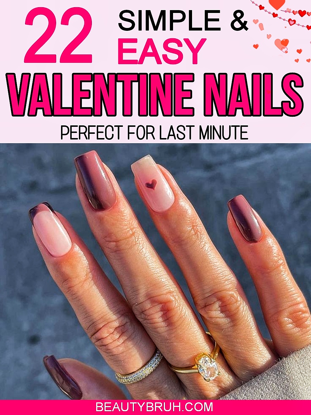 Easy Valentines Nails