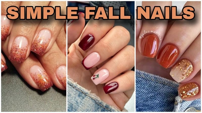 Simple Fall Nails