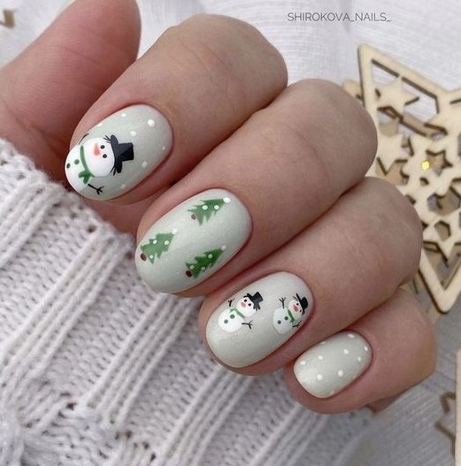 Simple Short Winter Nail Ideas (1)