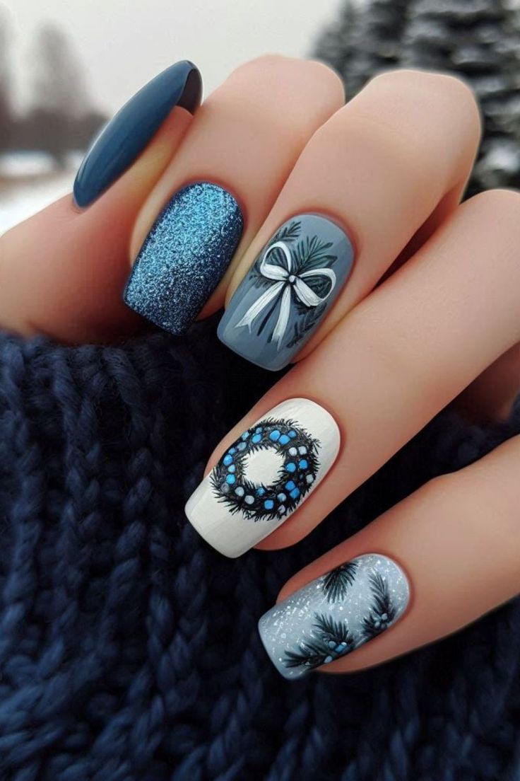 Simple Short Winter Nail Ideas (5)