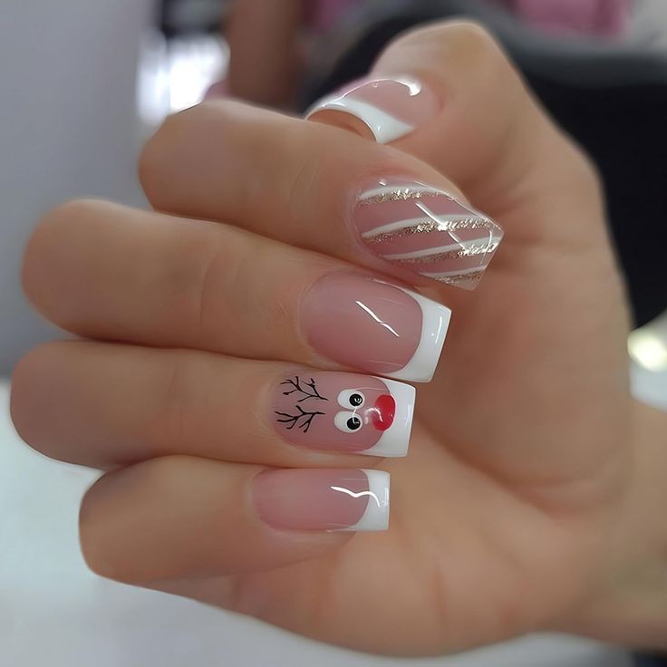 Simple Short Winter Nail Ideas (8)