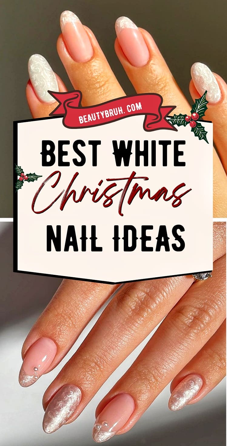 White Christmas Nails 2024