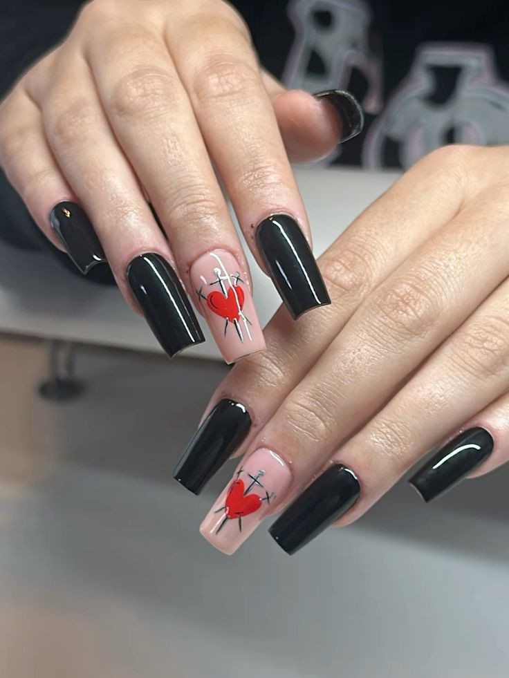 Anti Valentine Nails