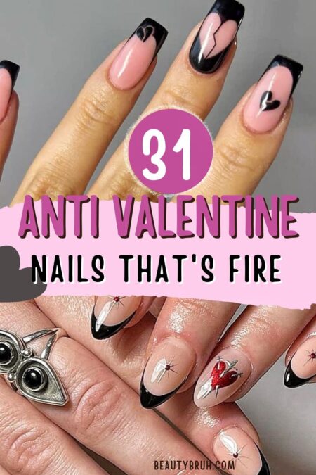 Anti Valentines Nails