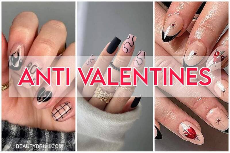 Anti Valentines Single Nails