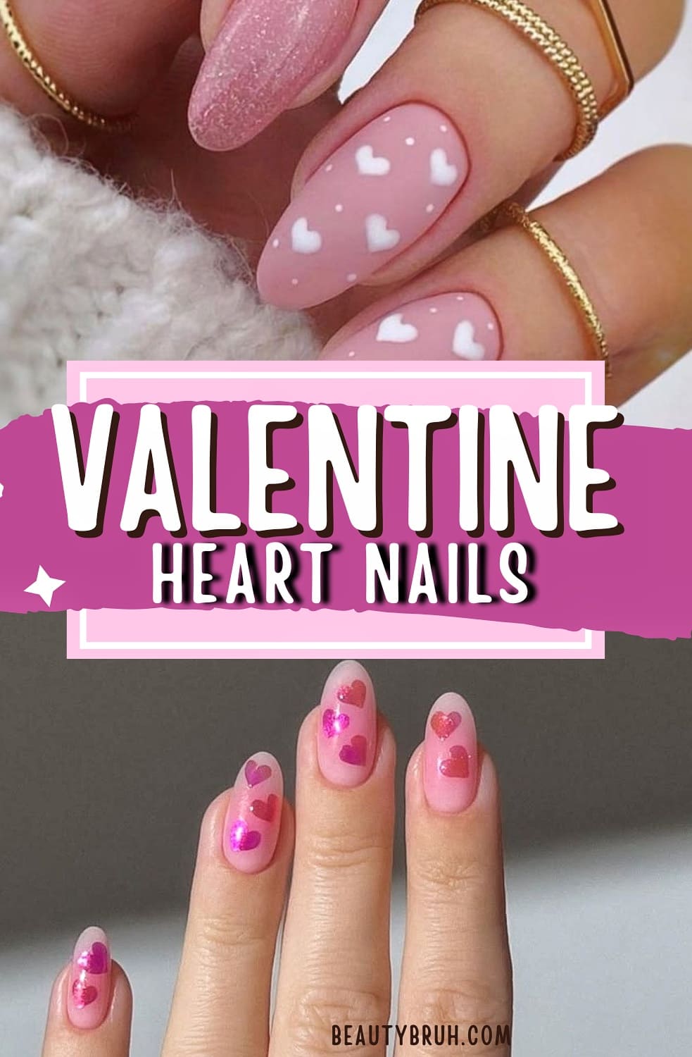 Heart Nails for Valentines